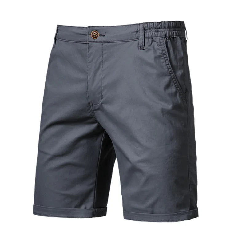 Short homme à taille partiellement élastiquée, coloris Gris