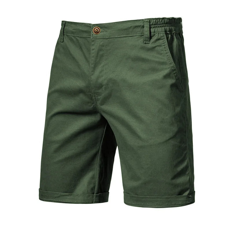 Short homme à taille partiellement élastiquée, coloris Vert