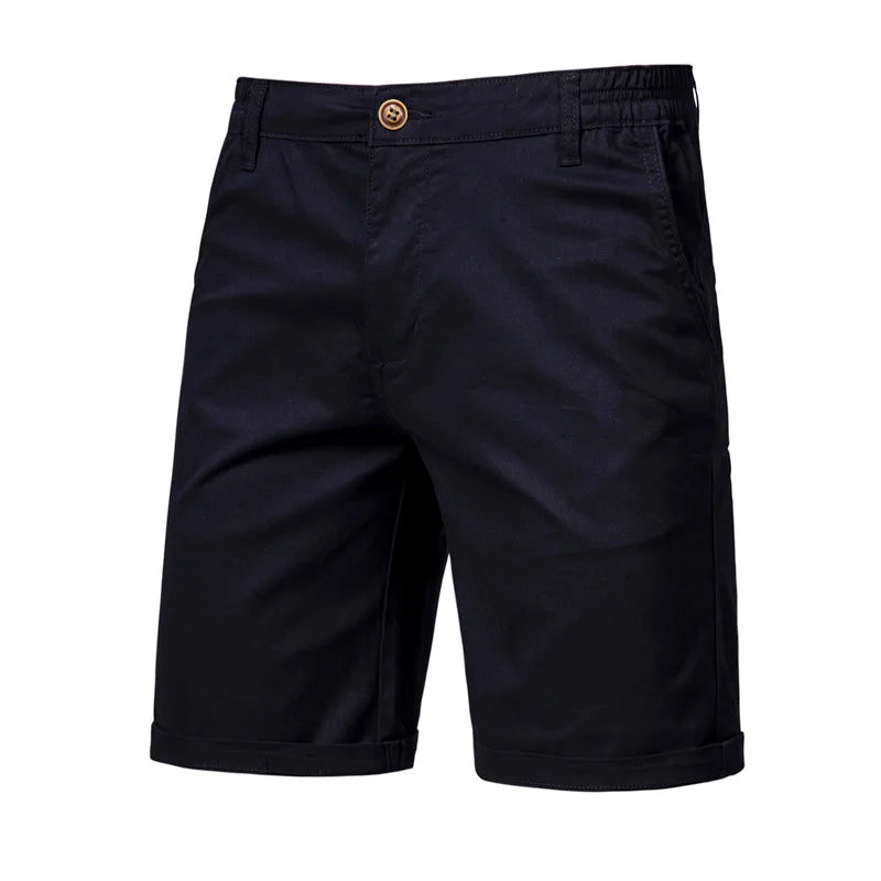 Short homme à taille partiellement élastiquée, coloris Noir