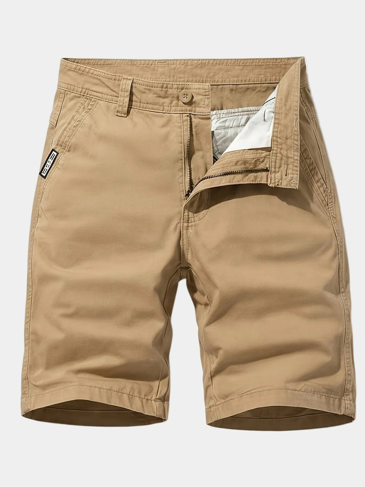 Short homme poches latérales, coloris Kaki