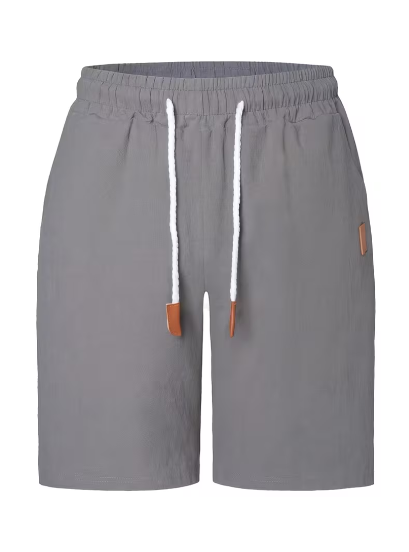 Short homme à cordon de serrage, coloris Gris clair