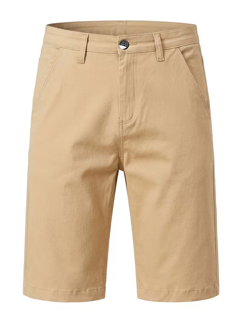 Short homme coupe classique, coloris Kaki