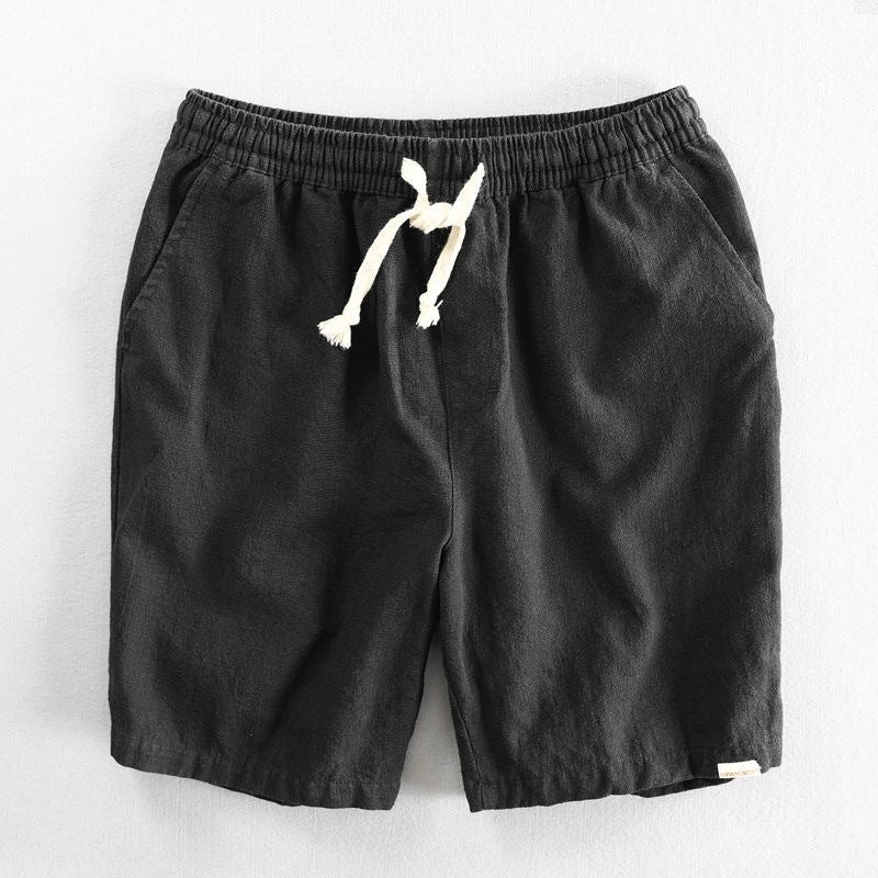 Short homme coupe droite, coloris Noir
