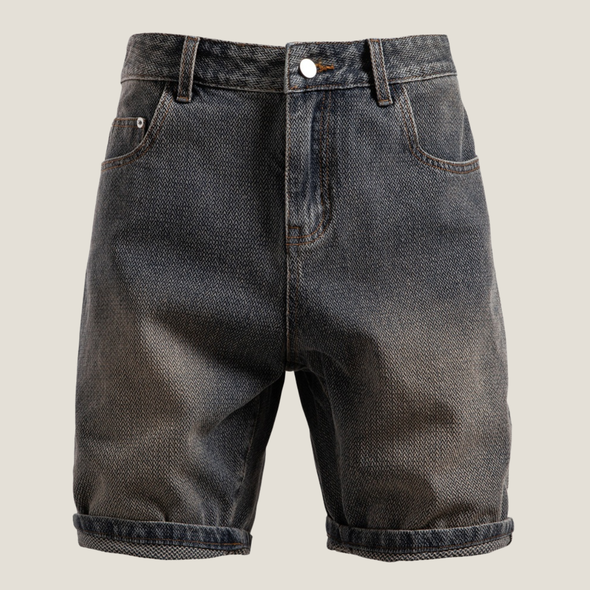 Short homme en jean, coloris Gris