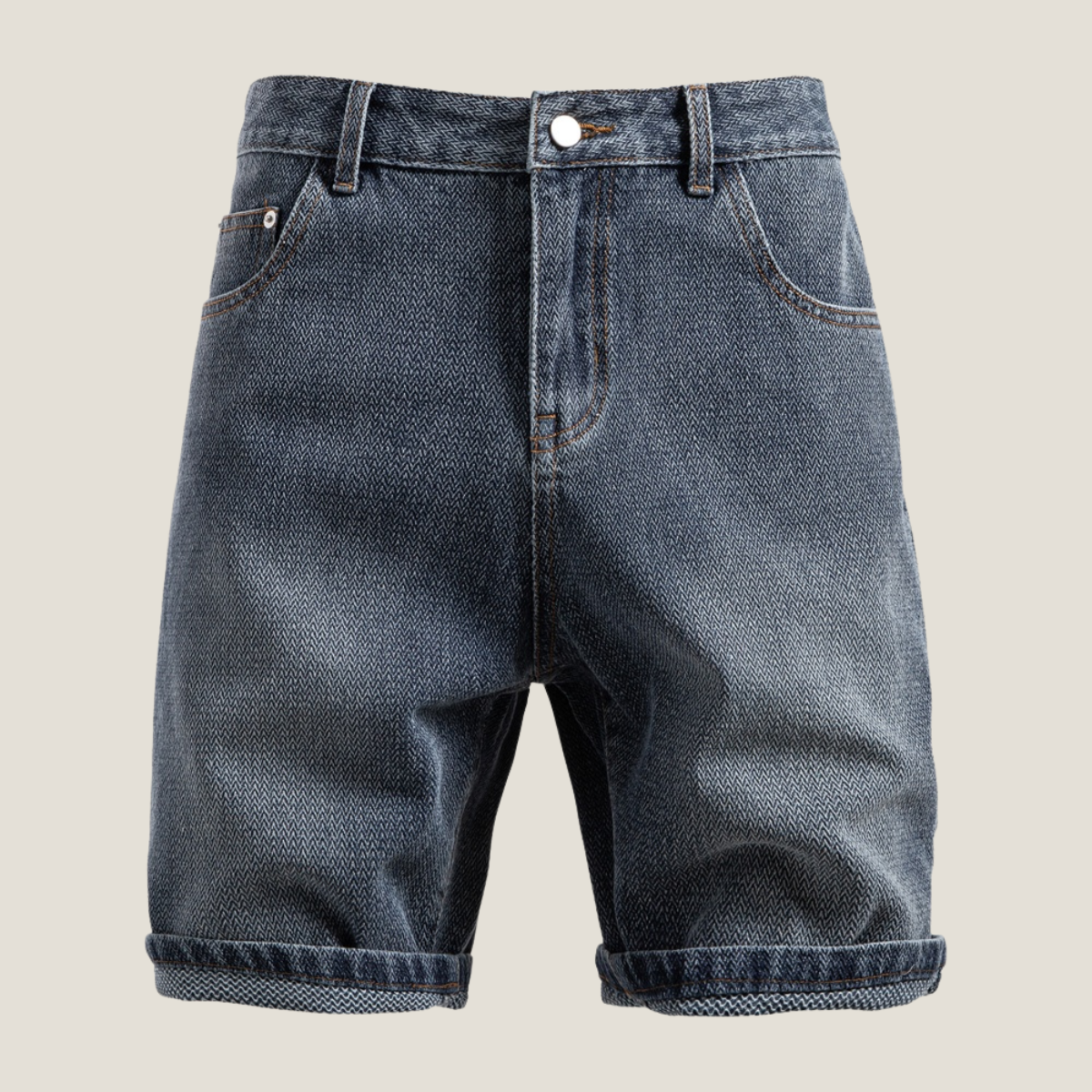 Short homme en jean, coloris Bleu