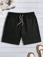 Short homme finition texturée, coloris Noir