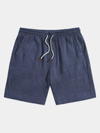 Short homme taille élastique, coloris Bleu