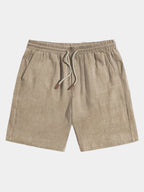 Short homme taille élastique, coloris Kaki
