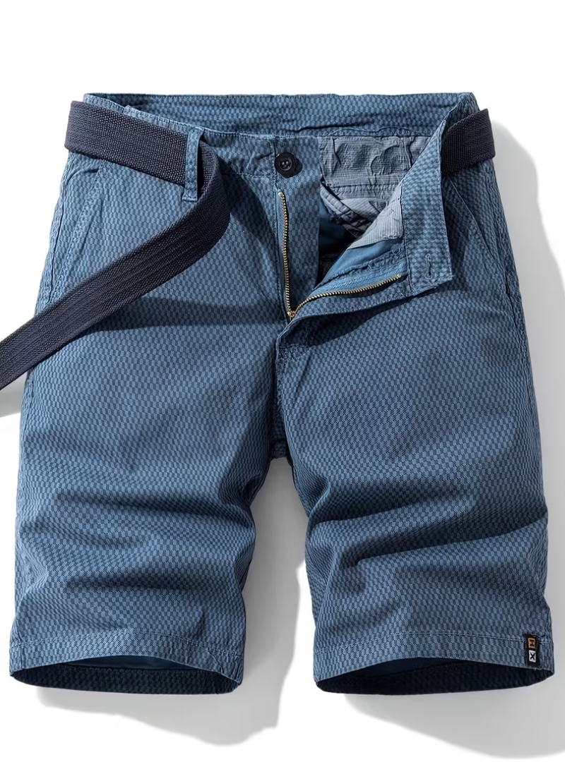 Short homme texturé, coloris Bleu