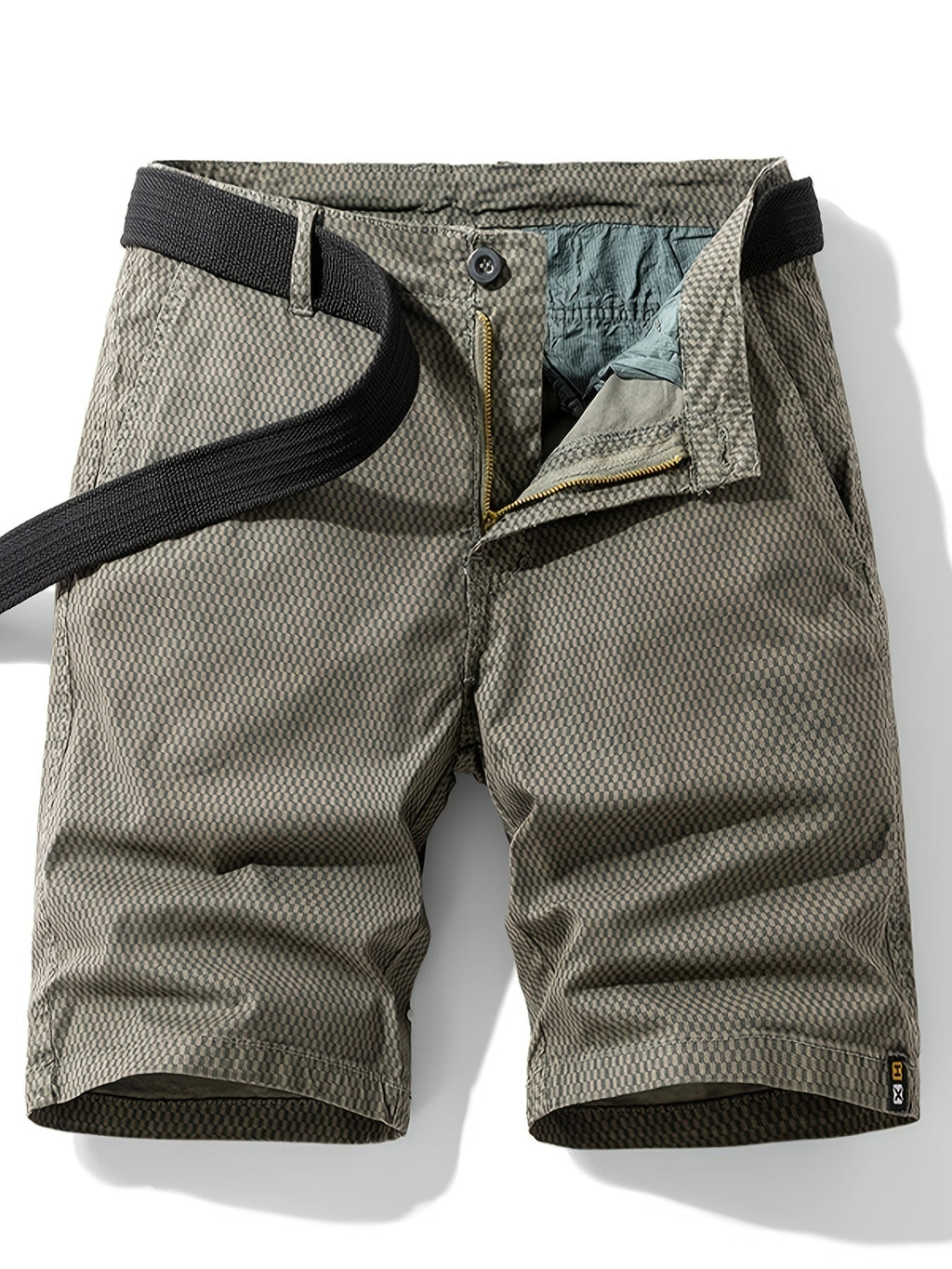 Short homme texturé, coloris Gris
