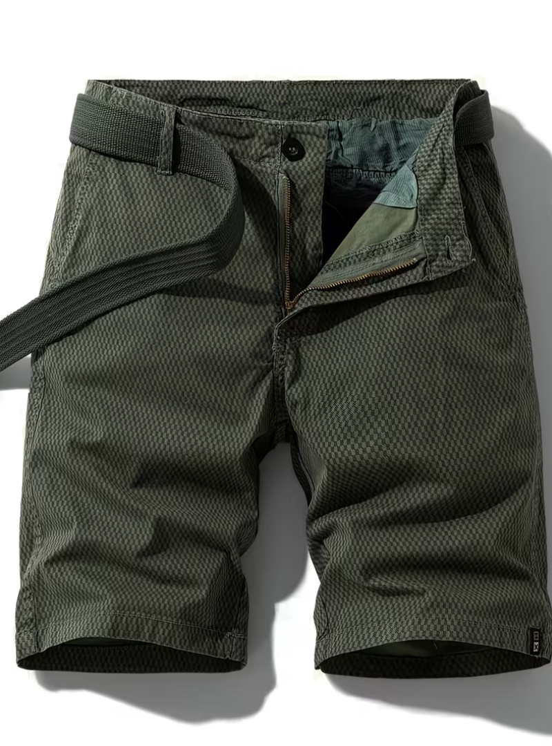 Short homme texturé, coloris Vert fonce