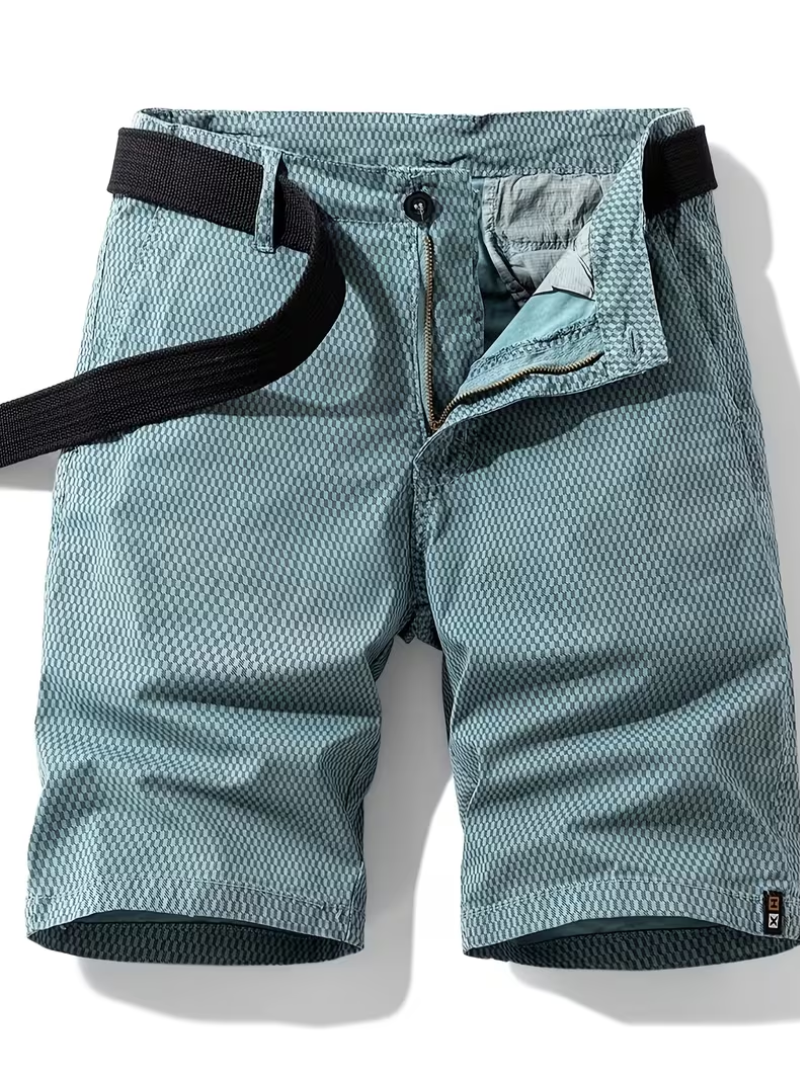 Short homme texturé, coloris Vert
