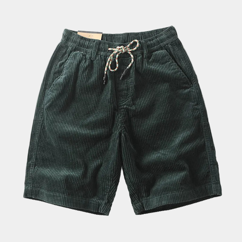 Short homme velours côtelé, coloris Vert