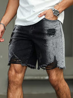 Shorts à Ourlet Effiloché pour Hommes, coloris Noir, vue 3