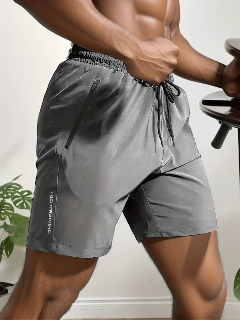 Shorts Actifs à Séchage Rapide pour Homme, coloris Gris