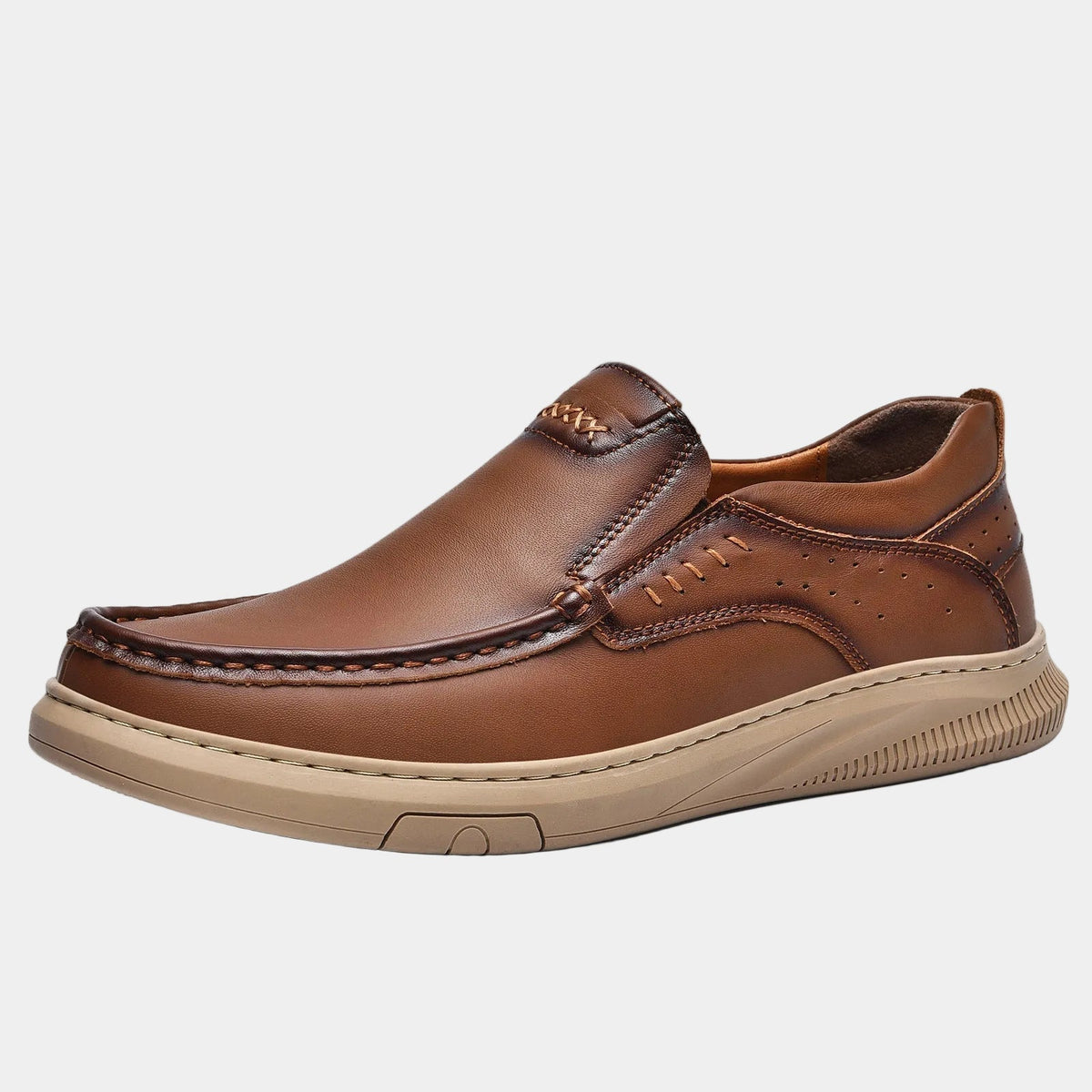 Souliers homme à enfiler, coloris Marron