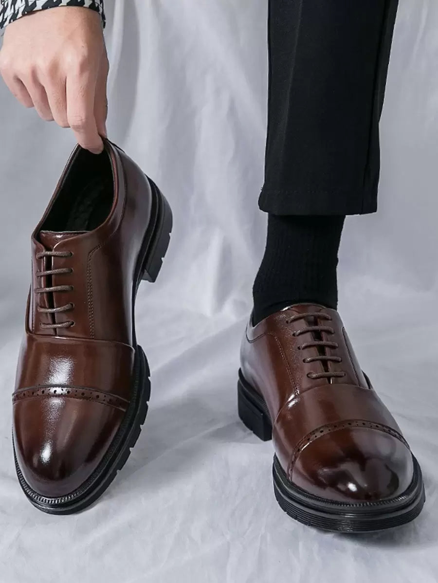 Souliers homme à lacets bout rapporté, vue principale