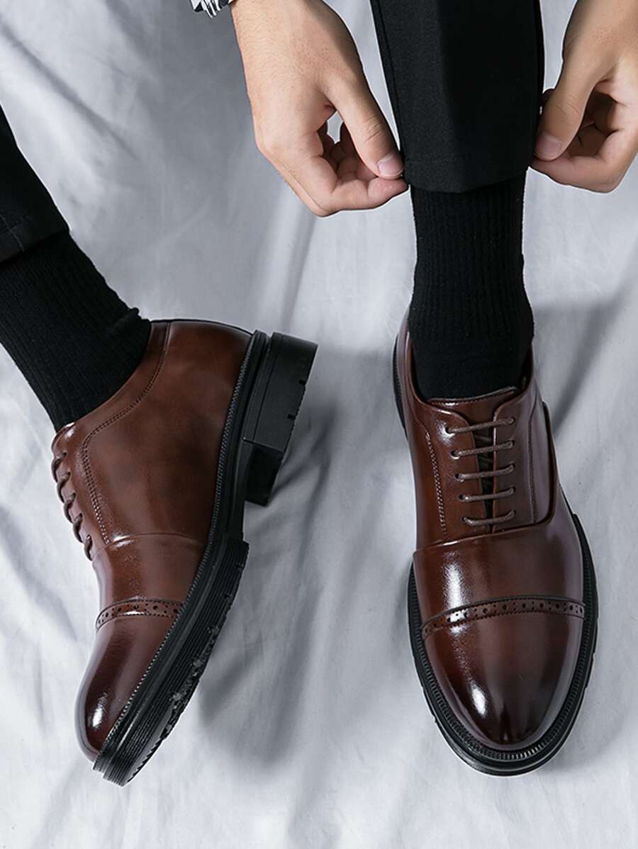 Souliers homme à lacets bout rapporté, vue 3