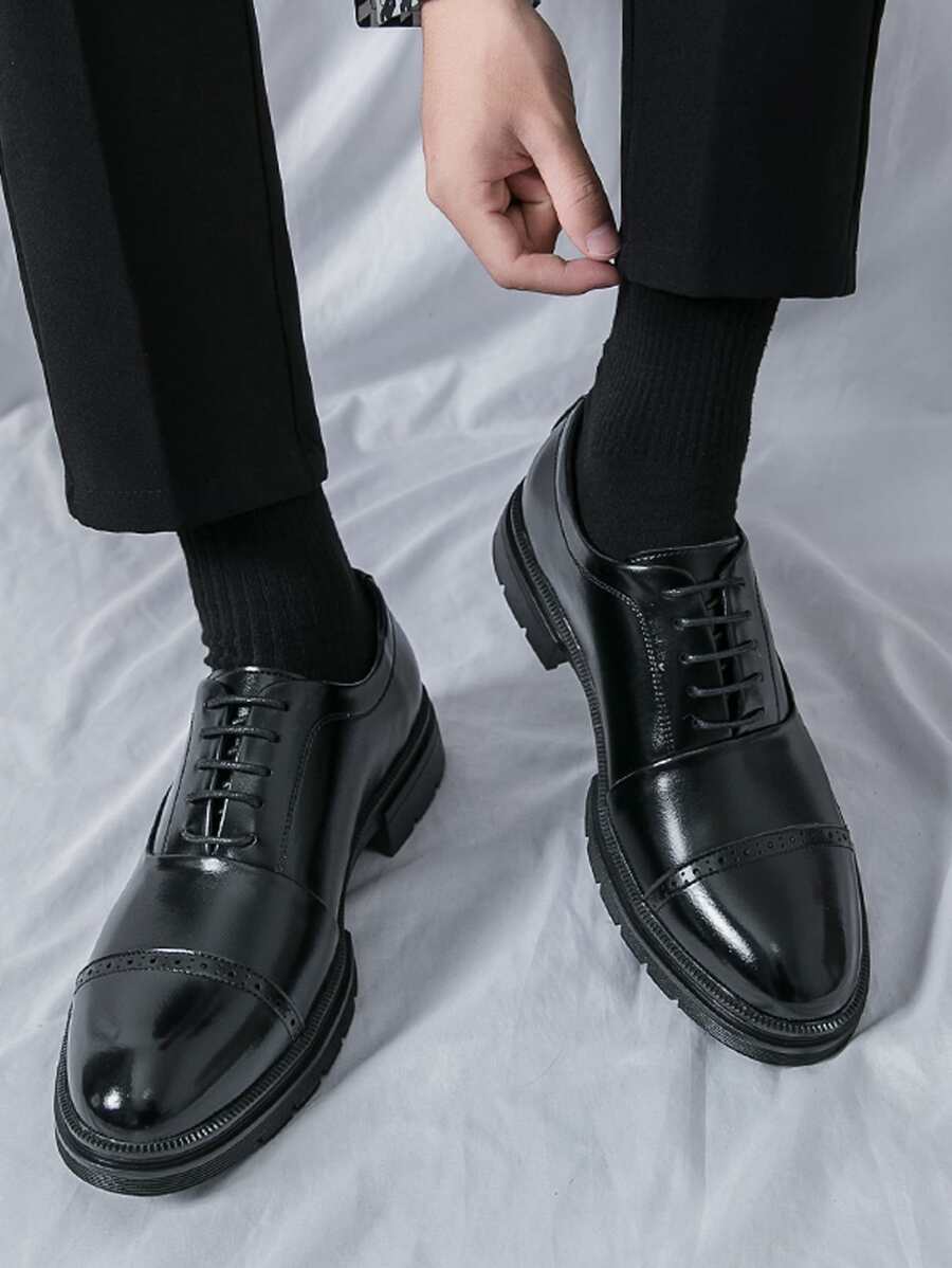 Souliers homme à lacets bout rapporté, vue 4