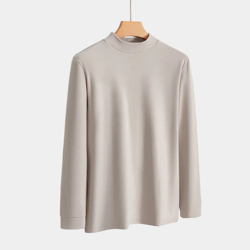 T-shirt homme col montant, coloris Abricot