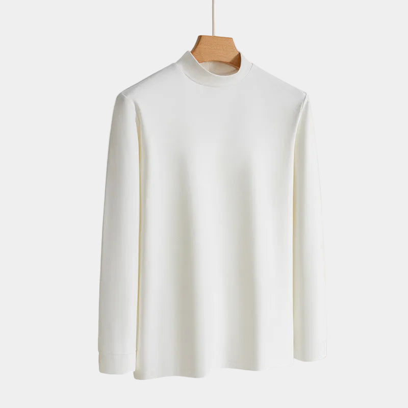 T-shirt homme col montant, coloris Blanc