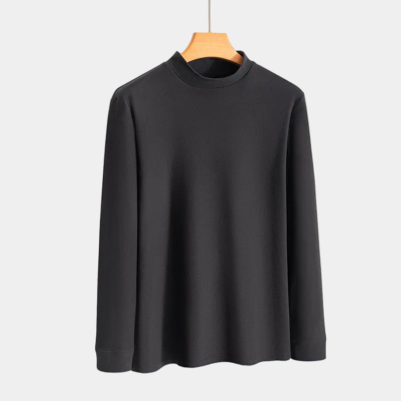 T-shirt homme col montant, coloris Noir
