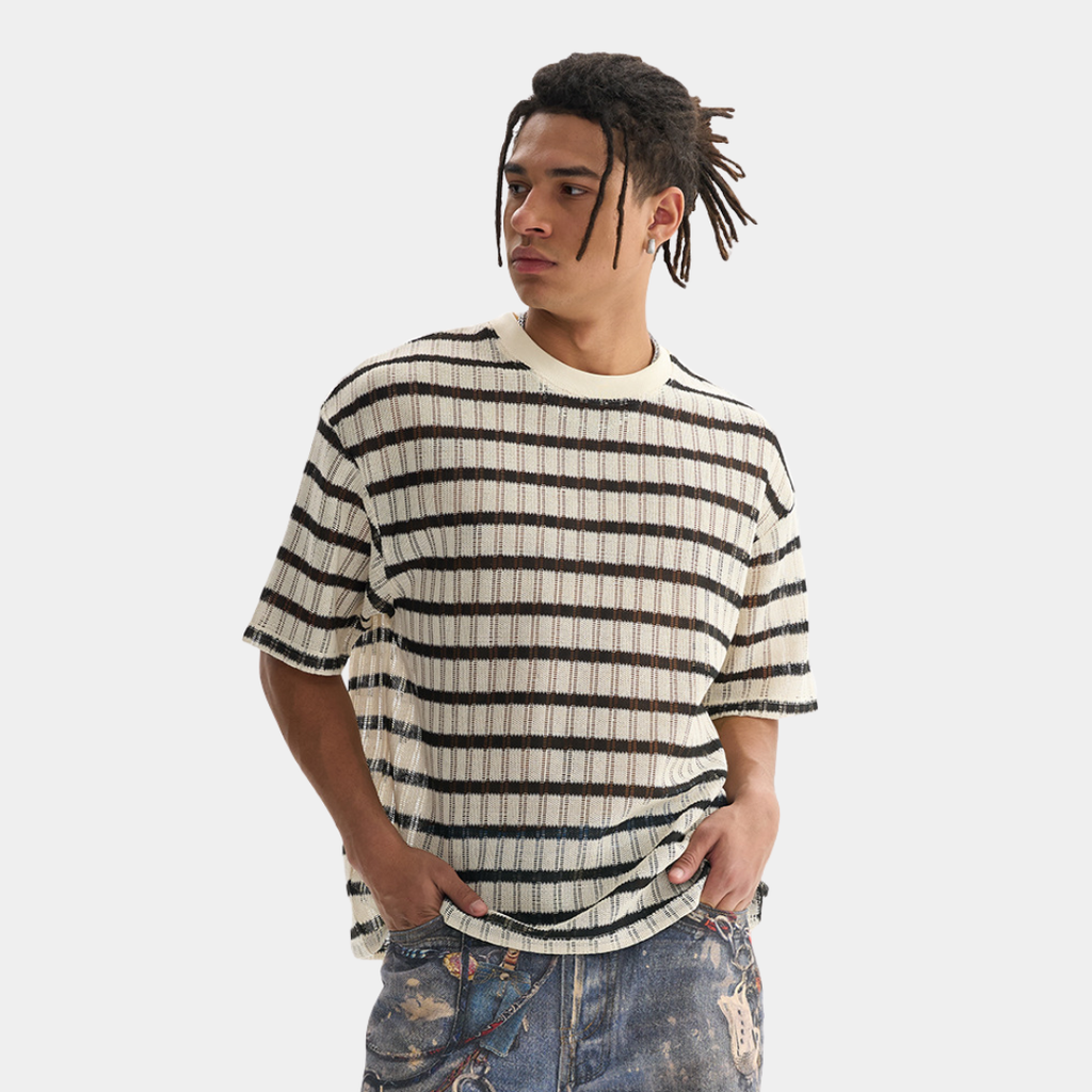 T-shirt homme coupe ample, coloris Abricot, vue principale