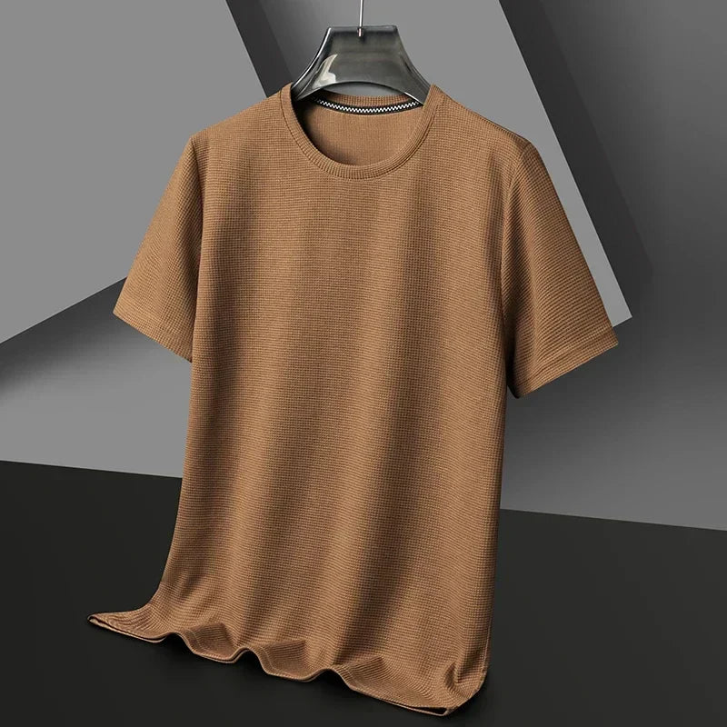 T-shirt homme texturé, coloris Marron clair