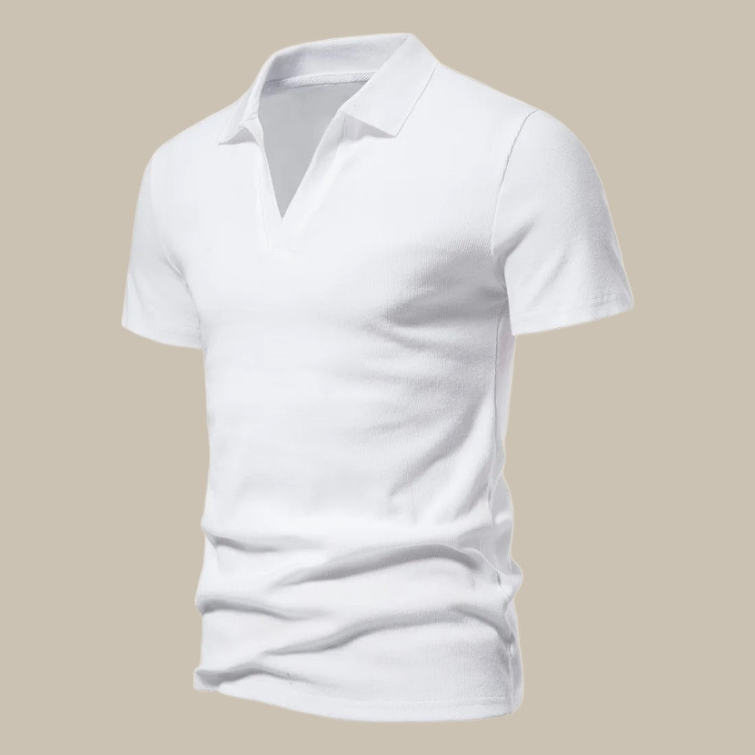 Polo en Laine Mérinos, coloris Blanc