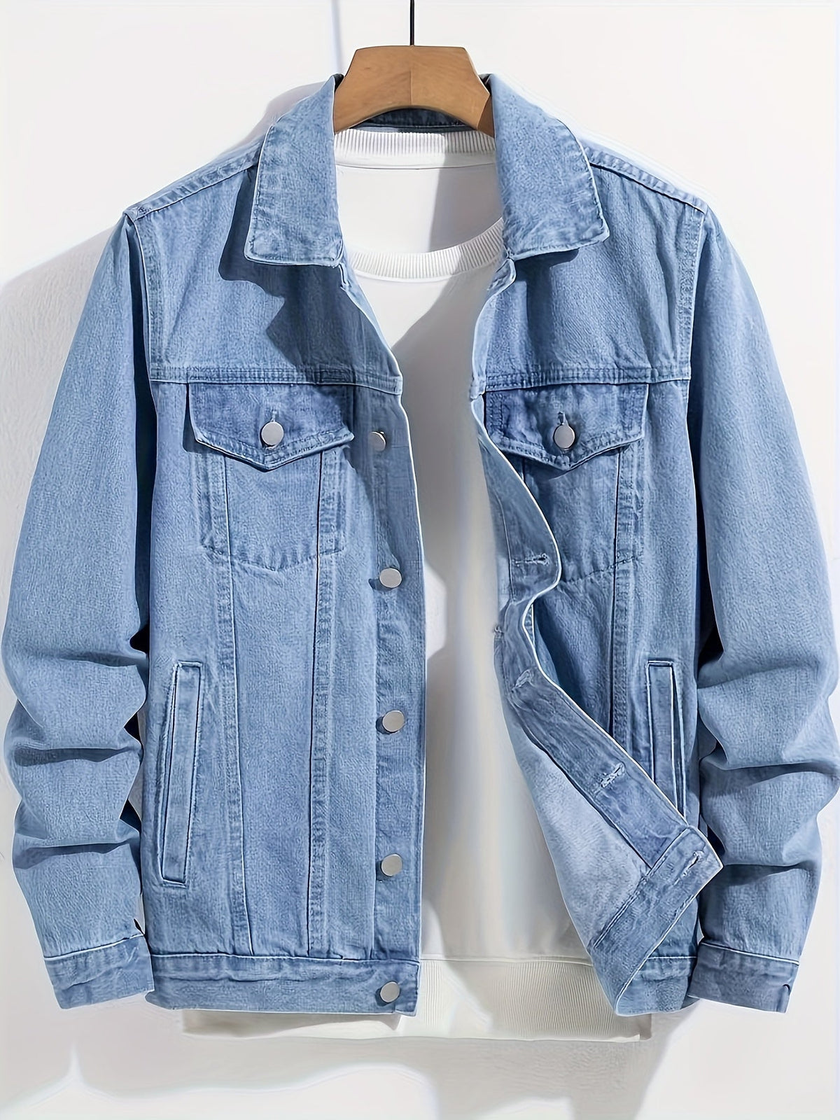 Veste en jean homme, coloris Bleu clair