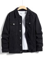 Veste en jean homme, coloris Noir