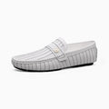 Mocassins Décontractés En Effet Cuir Blanc Pour Hommes, vue principale