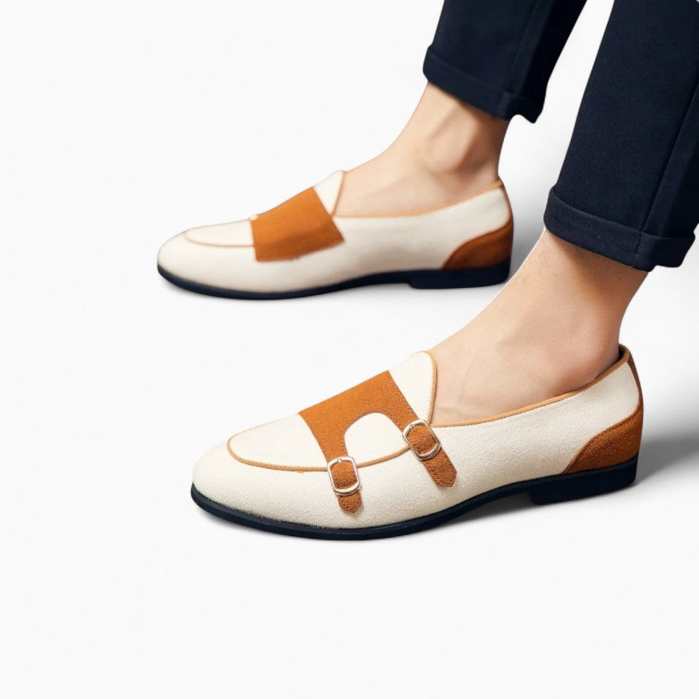 Mocassins Classiques En Cuir Synthétique Blanc Pour Hommes, vue 2