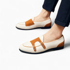 Mocassins Classiques En Cuir Synthétique Blanc Pour Hommes, vue 2