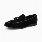 Mocassins classiques à glands effet daim en PU, coloris Noir, vue 2