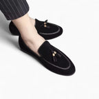 Mocassins classiques à glands effet daim en PU, coloris Noir, vue 5