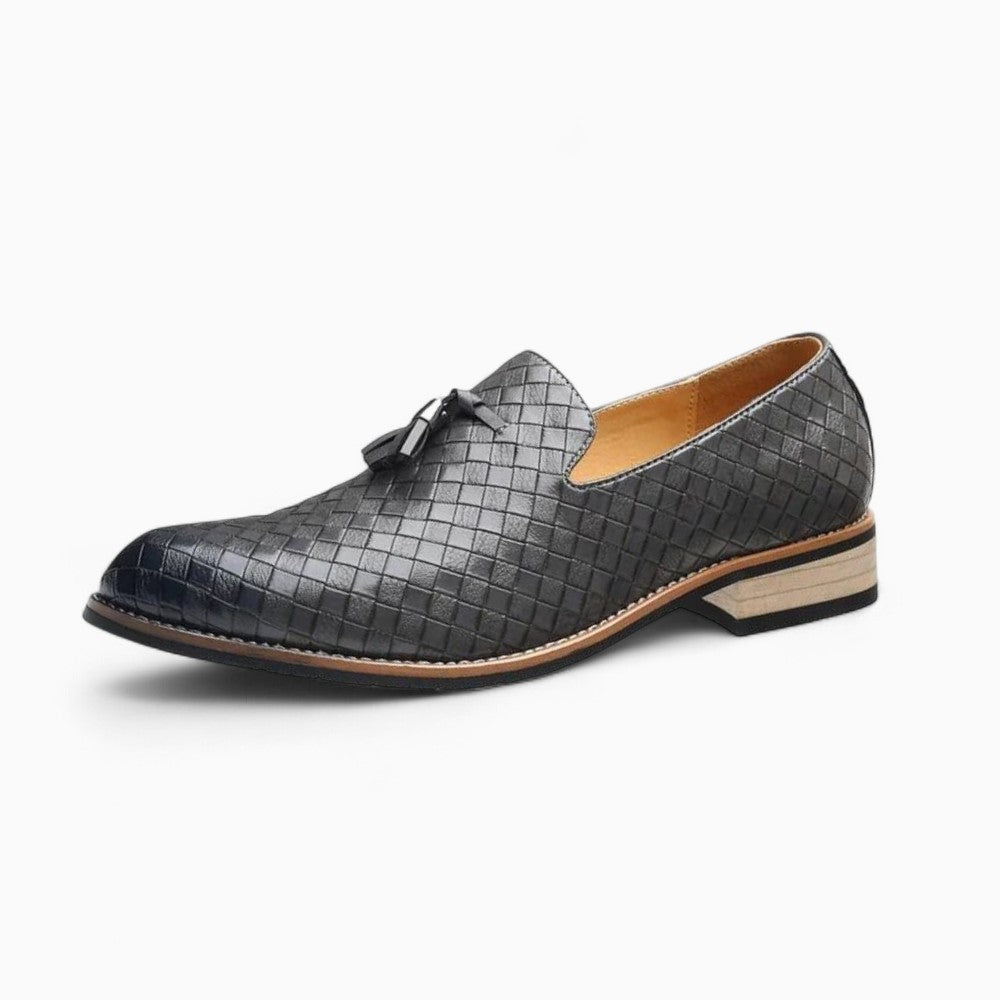 Mocassins Chics En Cuir À Gland Pour Hommes, coloris Gris, vue principale