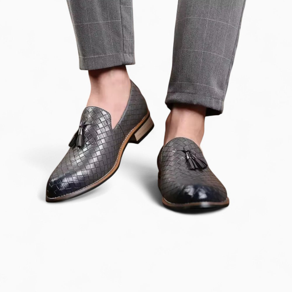 Mocassins Chics En Cuir À Gland Pour Hommes, coloris Gris, vue 2