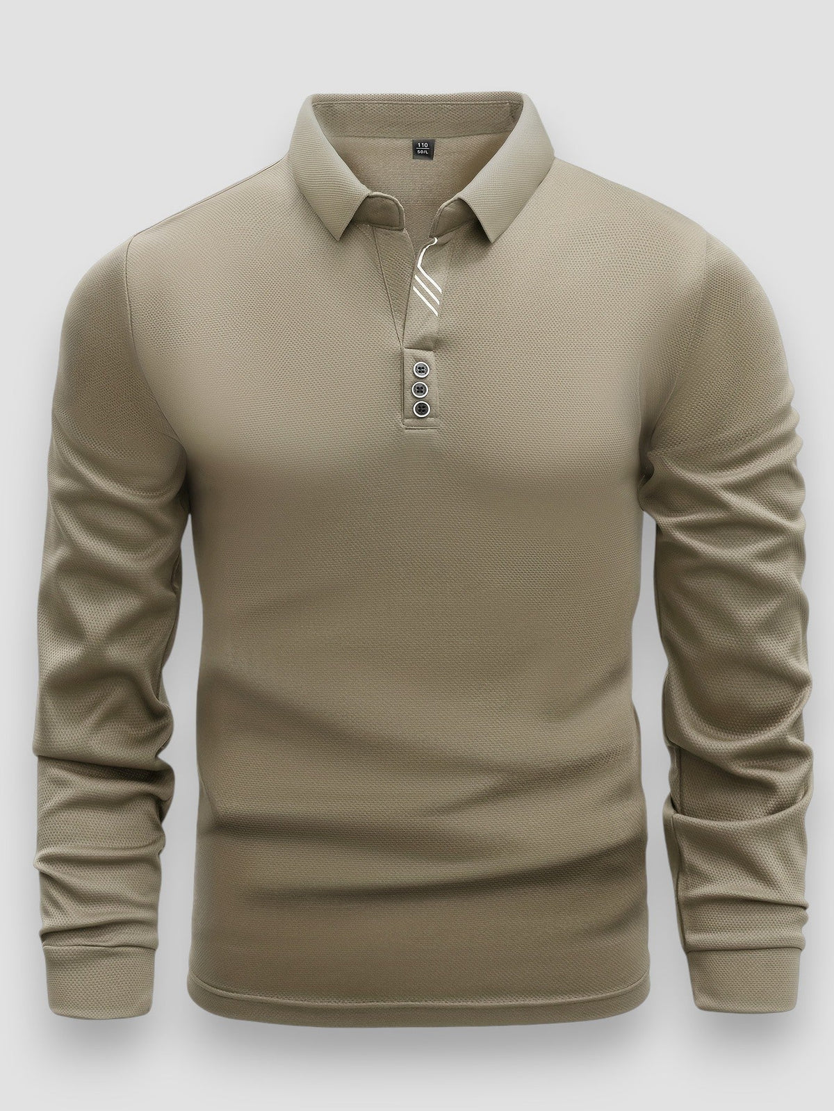 Polo Homme Ajusté Manches Longues, vue 4